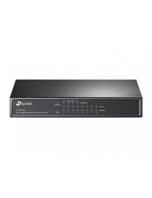 TL-SG1008P TL-SG1008P Omada 8x 10/100/1000Mbps RJ45, PoE, 16Gbps, 8K Mac Address, 53W, Grey CE, FCC, RoHS