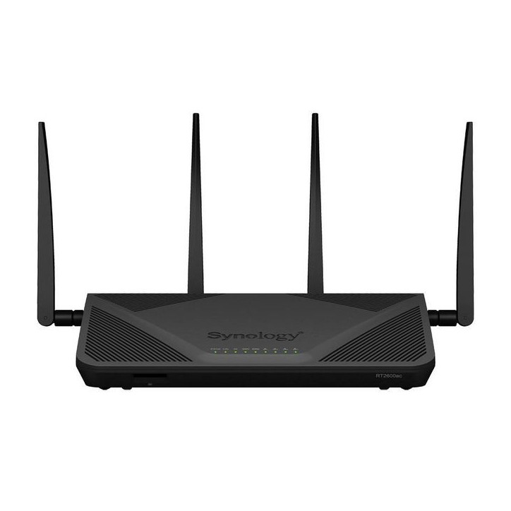 RT2600AC Synology 4x4 MIMO, 2.4/ 5 GHz, RJ-45, Dual WAN, 1x USB 3.0, 1x USB 2.0, SD/SDXC/SDHC, 280 x 169 x 77 mm, 700 g External
