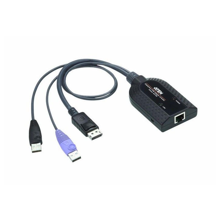 KA7189-AX Aten RJ-45, 2x USB A, DP, 91x56x21.4 mm NONE - Only use for non-battery items