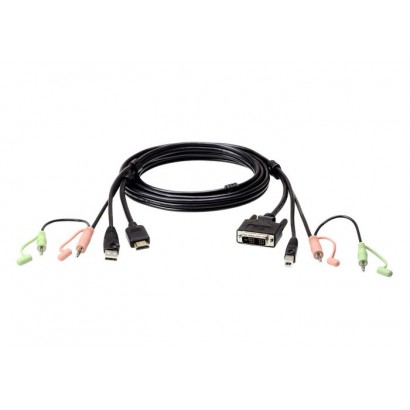 2L-7D02DH 2L-7D02DH Aten 1.8M USB HDMI to DVI-D KVM Cable with Audio NONE - Only use for non-battery items