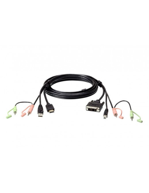 2L-7D02DH 2L-7D02DH Aten 1.8M USB HDMI to DVI-D KVM Cable with Audio NONE - Only use for non-battery items