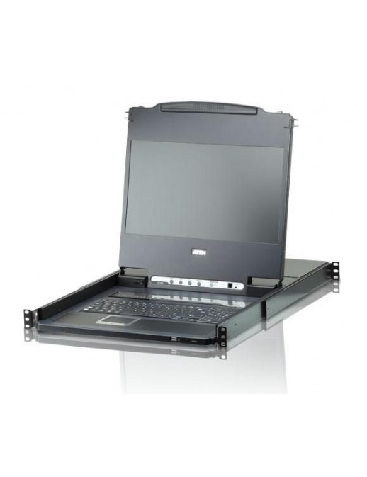 CL6708MW-ATA-2XK06A1G CL6708MW-ATA-2XK06A1G Aten Single Rail 8-Port DVI FHD LCD KVM Switch US English