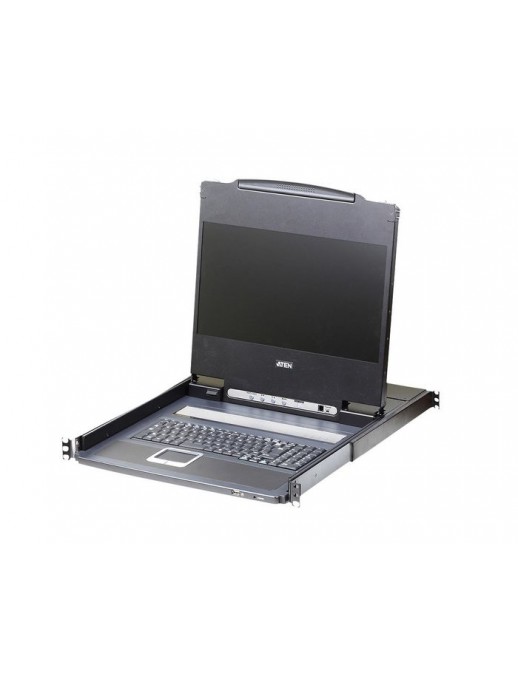 CL6700MW-ATA-2XK07GG CL6700MW-ATA-2XK07GG Aten USB DVI WideScreen Full HD LCD Console with USB, Swiss/German Metal