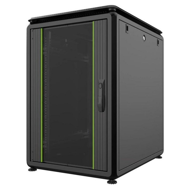 RDL16U61BL Lanview by Logon 19'' 16U Rack Cabinet 600 x 1000mm Data Line RDL16U61BL Product colour: Black