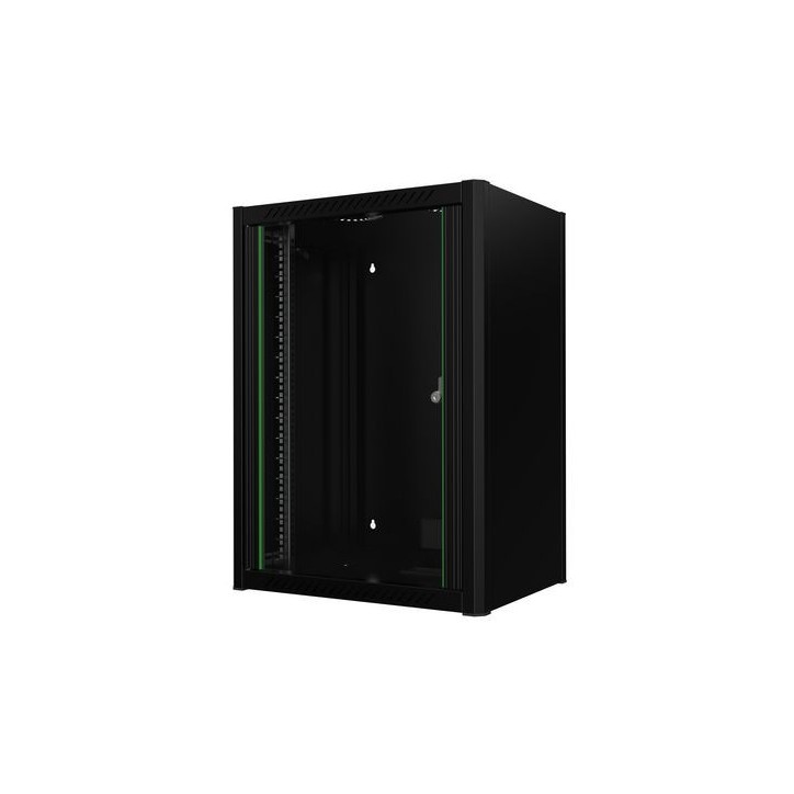 RWM16U45BL Lanview by Logon 19'' Rack Cabinet 16U 60 x 45 Wallmount RWM16U45BL Product colour: Black
