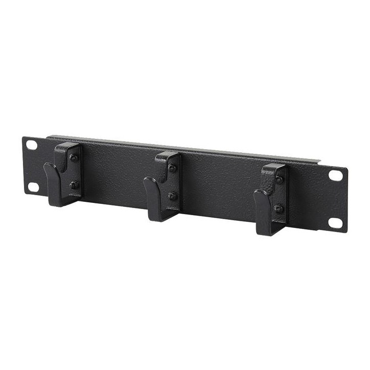 RA10110BL Lanview by Logon 1U 10" CABLE MANAGEMENT PANEL, 3 pcs. HOOK BLACK RA10110BL 10 "