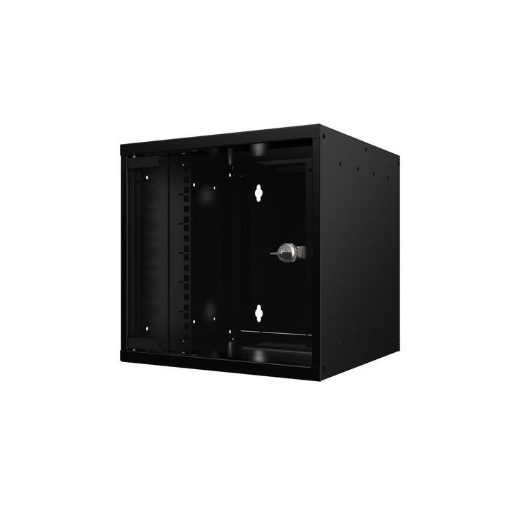 RSM06U30MNBL Lanview by Logon 10'' Rack Cabinet 6U 31 x 30 SOHO Wallmount Unassembled RSM06U30MNBL Product colour: Black