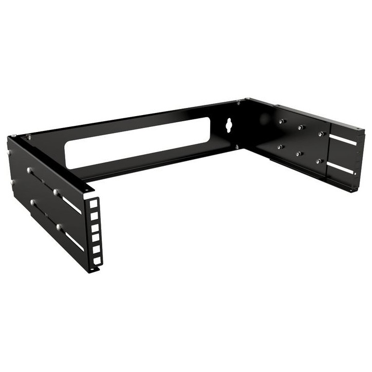 RAR200BL Lanview by Logon 19'' 2U Adjustable Depth Open Frame Rack Wall Mount RAR200BL Product colour: Black