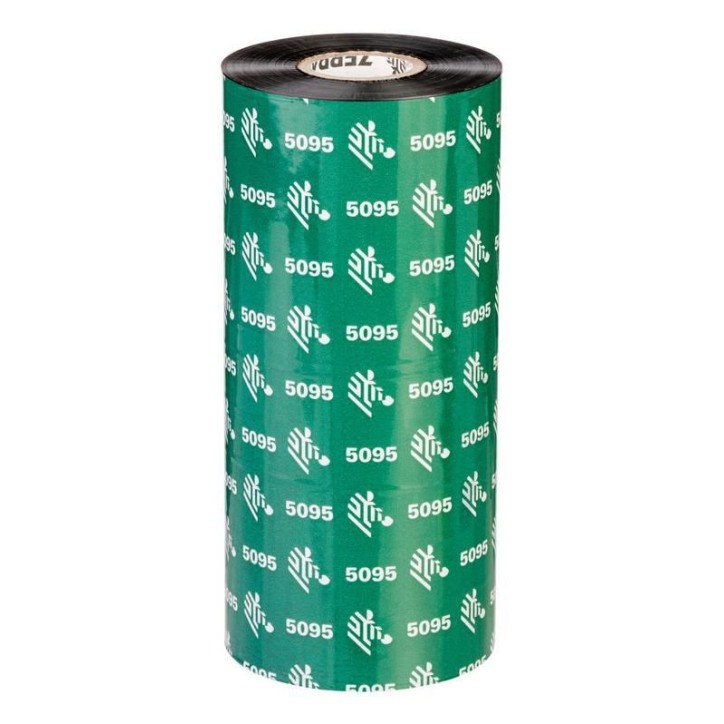 05095BK11045 Zebra Resin 5095serie - 4.33" x 110mm x 450m. black ribbon 400013, 35-05095BK11045 UL/cUL