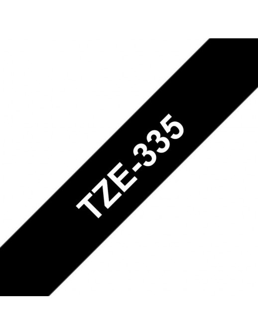 TZE-335 TZE-335 Brother 12 mm white on black tape, 8m Brother