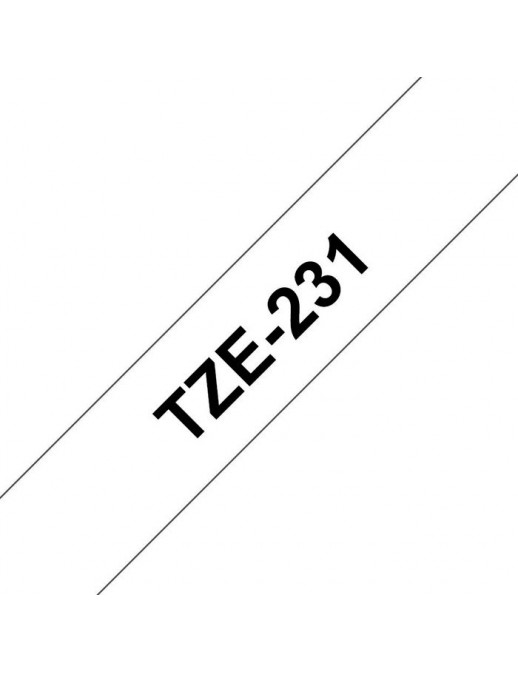 TZE-231 TZE-231 Brother Genuine Brother TZe-231 Labelling Tape Cassette – Black on White, 12mm wide