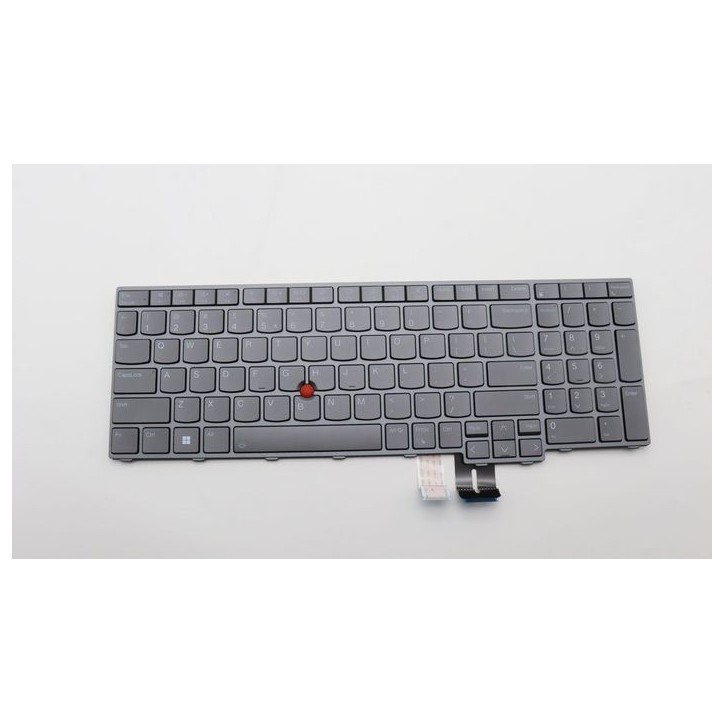 5N21F39345 Lenovo Backlit keyboard for Lenovo ThinkPad P16 Gen 1 and Gen 2, European English layout, lightweight design. FRU5N21
