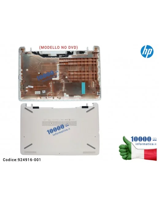 Bottom Case Scocca Inferiore [Snow White] HP Pavilion 15-BS 15-BW 250 G6 255 G6 TPN-C129 TPN-C130 (BIANCO) (MODELLO PER DVD) [NO