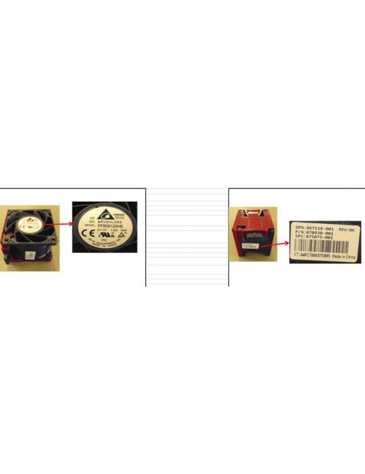 875075-001 875075-001 Hewlett Packard Enterprise Standard fan module for HP ProLiant DL380 Gen10 servers, dimensions 60mm x 6...