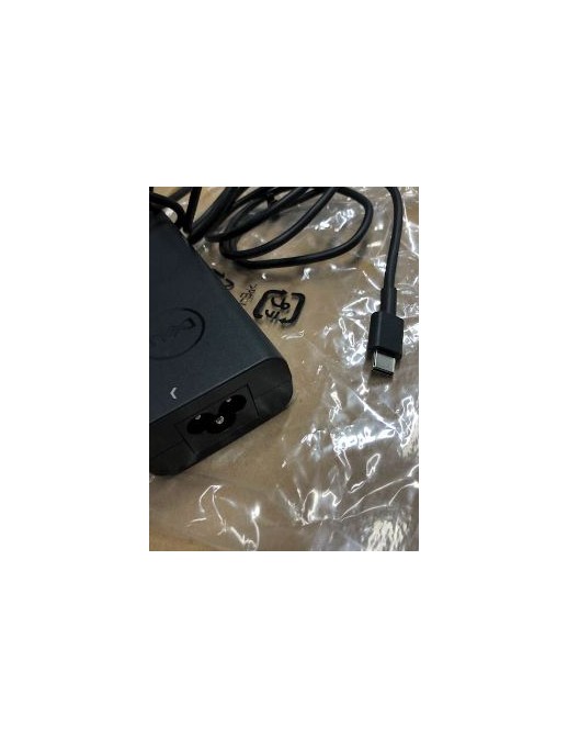 FTTTJ FTTTJ Dell AC Adapter, C6 Power Cord, 65W, 5V/9V/15V/20V, 3 Pin, Type C, PECOS, Delta 0XRK4D C6