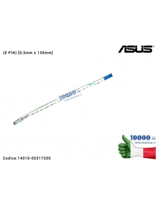 14010-00317200 Cavo Collegamento Touchpad TP FFC (8 PIN) [0,5mm x 150mm] ASUS X553MA X553SA X553MA D553MA R515MA F553MA F553M...