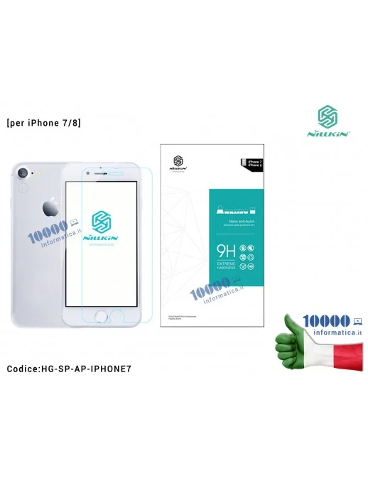 HG-SP-AP-IPHONE7 Pellicola in Vetro Temperato NILLKIN Amazing H Professional 9H 0,33mm per APPLE iPhone 7/8 [ALTA QUALITA']