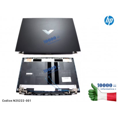 N25222-001 Cover LCD + Cerniere HP Victus 16-D 16-D1000 16-D0038NL N25222-001 Scocca Superiore Top Cover LCD + Hinges 5715063...