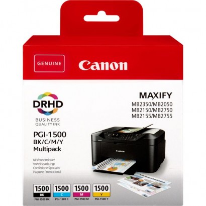 9218B005 9218B005 Canon PGI-1500 BK/C/M/Y Ink Cartridge Multi Pack 1