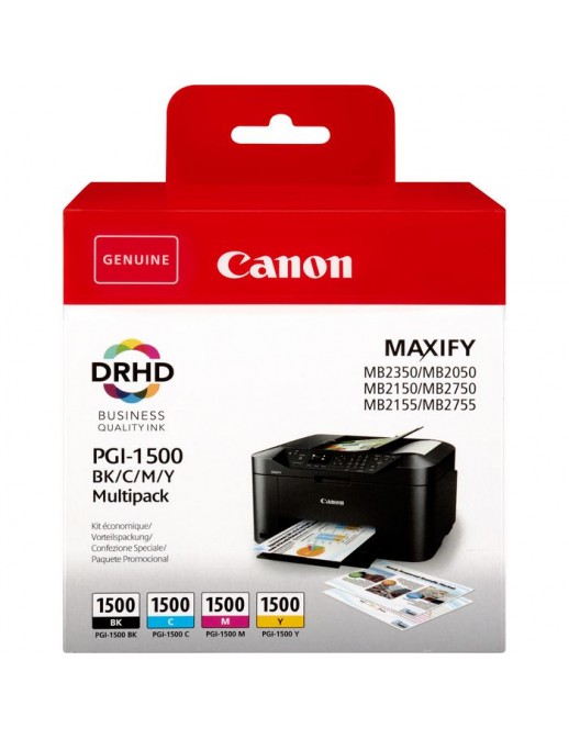 9218B005 9218B005 Canon PGI-1500 BK/C/M/Y Ink Cartridge Multi Pack 1