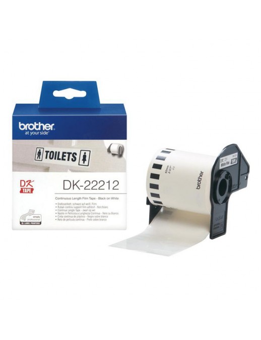 DK-22212 DK-22212 Brother TZ-315 Durable Film Tape - Wide - Black Print on White - 62mm x 15.24m Brother