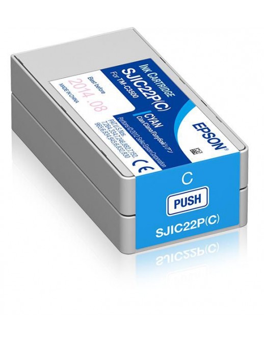 C33S020602 C33S020602 Epson SJIC22P(C): Ink cartridge for ColorWorks C3500 (Cyan) Epson