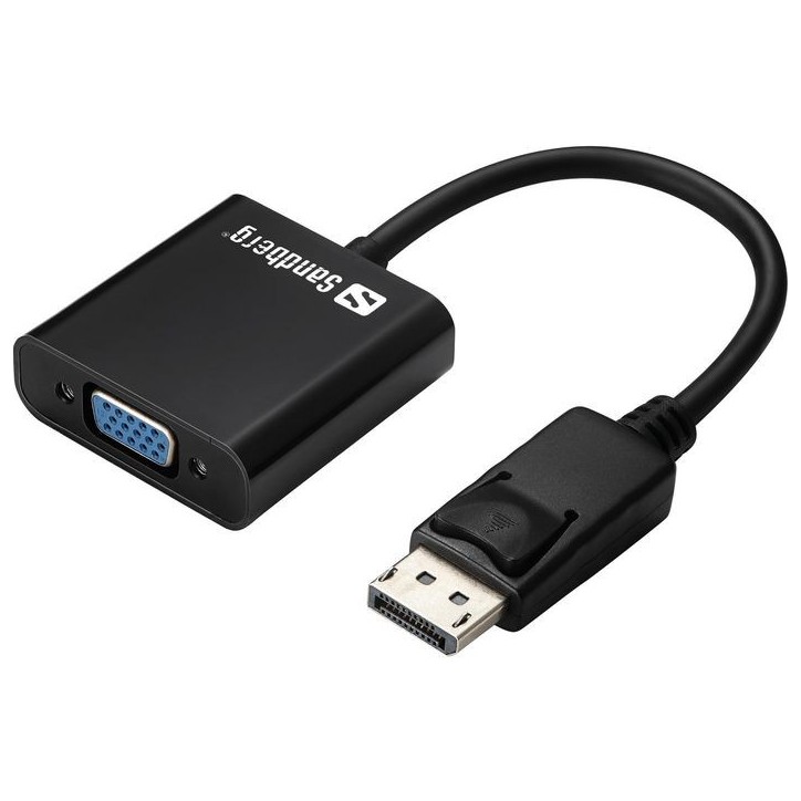 508-43 Sandberg Adapter DisplayPort to VGA NONE - Only use for non-battery items