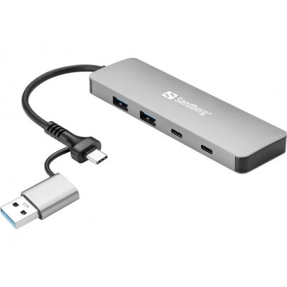 136-64 136-64 Sandberg USB-C/A to 2xUSB-A2xUSB-C Hub 0,15 m