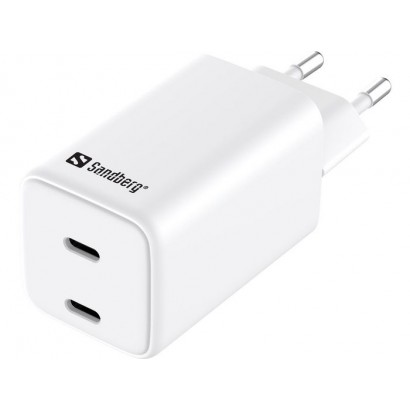 441-56 441-56 Sandberg AC Charger Dual USB-C PD65W EU Acrylonitrile butadiene styrene (ABS)