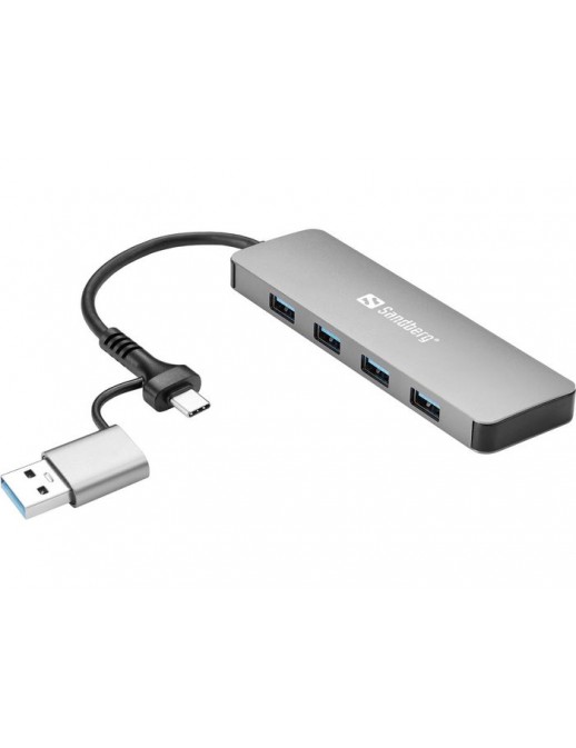 136-63 136-63 Sandberg USB-C/A to 4xUSB 3.0 Hub 0,15 m