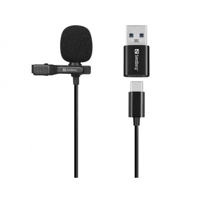 126-40 126-40 Sandberg Streamer USB Clip Microphone 52161520