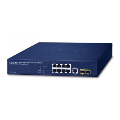 GS-4210-8T2S GS-4210-8T2S Planet 8-Port 10/100/1000T 2-Port 100/1000X SFP Managed Switch 835265 FCC Part 15 Class A, CE