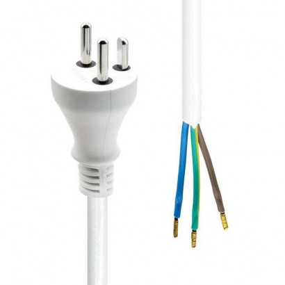 PC-KOE-002W-M PC-KOE-002W-M ProXtend Power Cord Denmark to Open End 2M White NONE - Only use for non-battery items