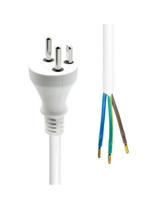 PC-KOE-002W-M PC-KOE-002W-M ProXtend Power Cord Denmark to Open End 2M White NONE - Only use for non-battery items