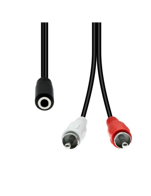 M3F2XRCA-002 M3F2XRCA-002 ProXtend Mini-Jack 3-Pin to 2 x RCA Cable F-M Black 20cm 832221 NONE - Only use for non-battery items
