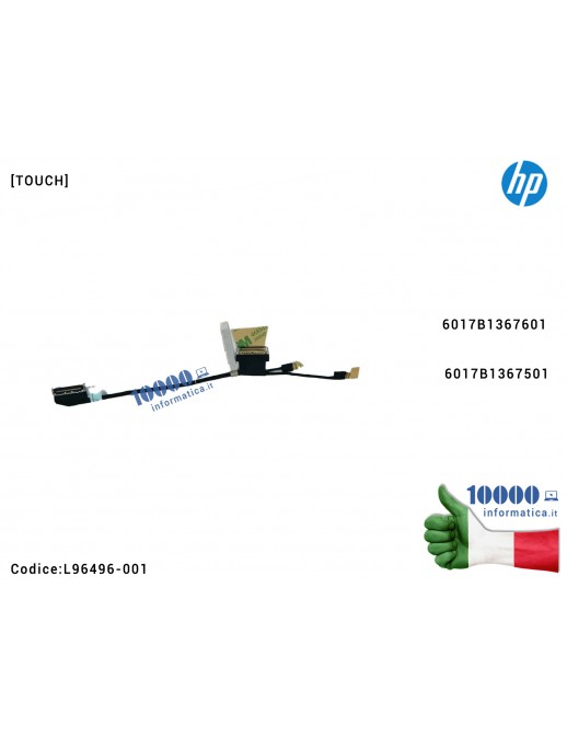 L96496-001 Cavo Flat LCD HP Pavilion X360 14-DW 14M-DW [TOUCH] L96496-001 6017B1367601 6017B1367501
