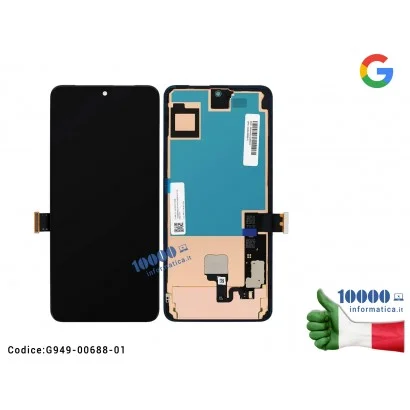 G949-00688-01 Display LCD Service Pack GOOGLE PIXEL 8 PRO 5G GC3VE G1MNW SCHERMO OLED + VETRO TOUCH SCREEN ORIGINALE