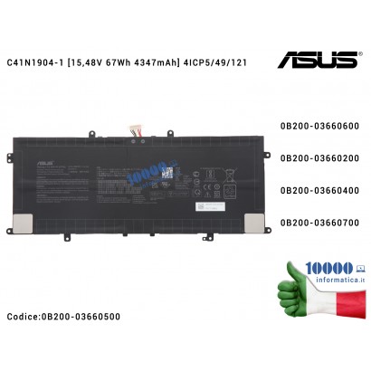 0B200-03660500 Batteria C41N1904-1 Originale ASUS ZenBook 14 UX393E UX393EA UX425IA UX325UA UX325SA UX425UA [15,48V 67Wh 4347...