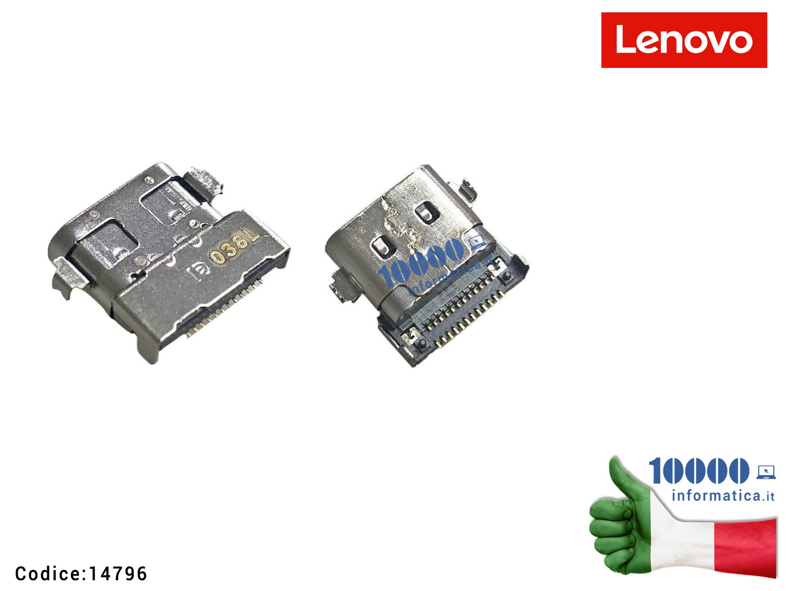 14796 Connettore di Alimentazione USB C Tipo C (24 PIN) LENOVO ThinkBook 15 G2 ARE (20VG) 15 G2 ITL (20VE) 15P G2 ITH (21B1) ...