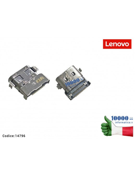 14796 Connettore di Alimentazione USB C Tipo C (24 PIN) LENOVO ThinkBook 15 G2 ARE (20VG) 15 G2 ITL (20VE) 15P G2 ITH (21B1) ...