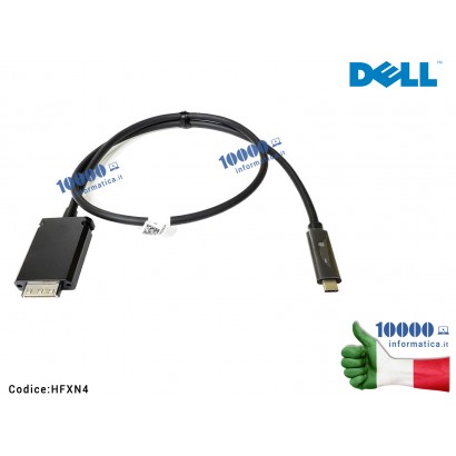 HFXN4 Cavo USB-C Docking Station DELL WD15 K17A K17A001 4K Thunderbolt 3 [1 mt] HFXN4 0HFXN4 CN-0HFXN4 PM41V 0PM41V CN-0PM41V...