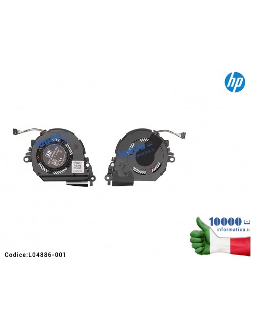 L04886-001 Ventola Fan CPU HP Spectre X360 13-AE 13-AE000 13T-AE000 13-AP TPN-Q199 ND55C03-17D17 ND55C03-17D16 L04886-001