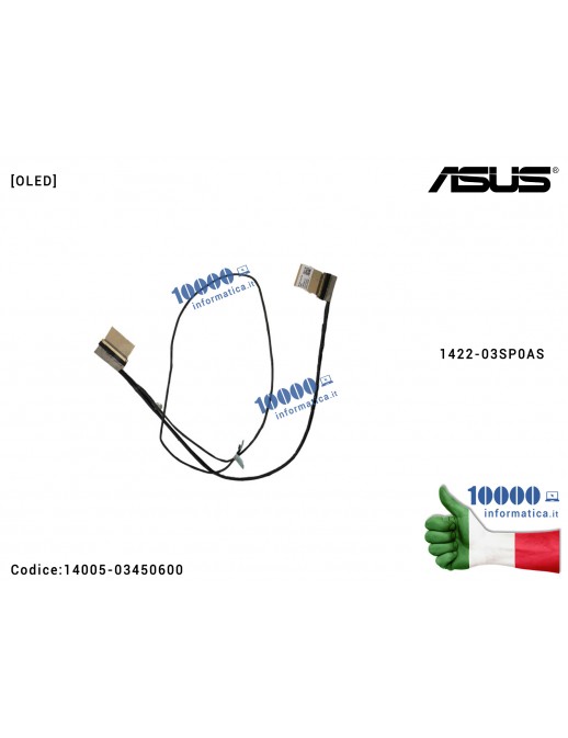 14005-03450600 Cavo Flat LCD ASUS [OLED] VivoBook X513 X513E X513EP X513EQ X513IA X513UA S513 S513EA S513UA M513EQ F513 F513E...
