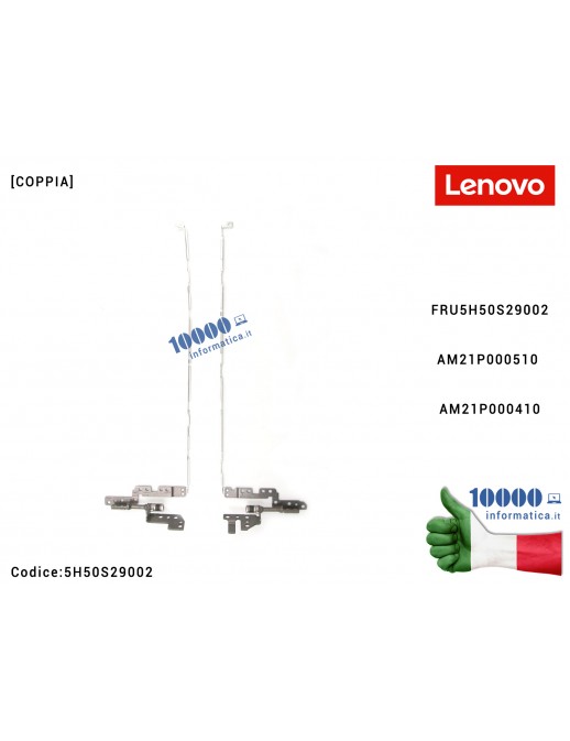 FRU5H50S29002 Cerniere Hinges LENOVO IdeaPad 3-15ITL6 (82H8) 3-15ALC6 (82KU) 3-15ADA6 (82KR) 3-15IAU7 (82RK) 3-15ABA7 (82RN) ...