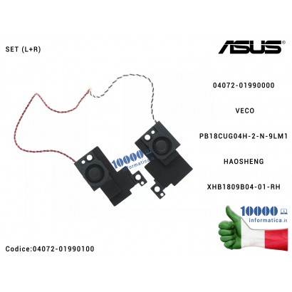 04072-01990100 Altoparlanti Speaker SET per Notebook ASUS Vivobook Pro N752V N752VX (L+R) 04072-01990100 04072-01990000 VECO/...