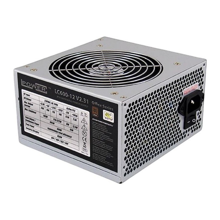 LC-Power Alimentatore ATX 450W 80 Plus Bronze LC600-12 LC-POWER LC600-12 V2.31, 450W max., Active PFC, OVP/OPP/SCP/UVP