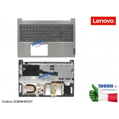 5CB0W45207 Tastiera Italiana LENOVO ThinkBook 15-IML (20RW) 15-IIL (20SM) [MG - Mineral Grey] 5CB0W45207 Completa di Top Case...