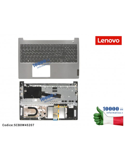5CB0W45207 Tastiera Italiana LENOVO ThinkBook 15-IML (20RW) 15-IIL (20SM) [MG - Mineral Grey] 5CB0W45207 Completa di Top Case...