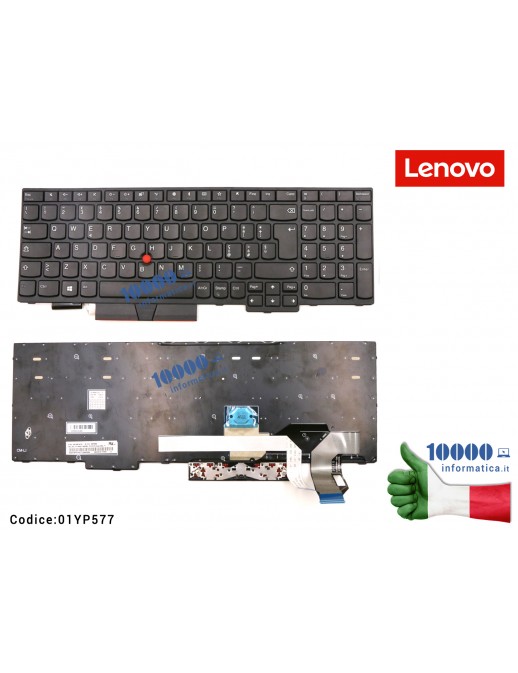 01YP577 Tastiera Italiana LENOVO ThinkPad E580 E585 L580 T590 E590 E595 L590 01YP577 01YP657 01YP737 FRU01YP577 FRU01YP657 FR...