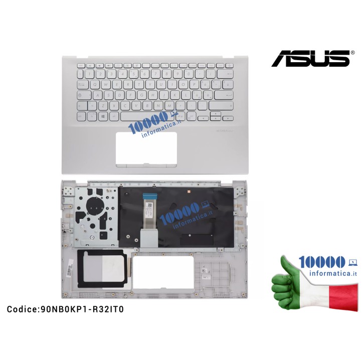 Tastiera Italiana Completa di Top Case Superiore ASUS VivoBook 14 X412 X412U X412UA X412D X412DA 90NB0KP1-R32IT0